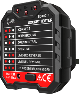 Socket tester, VA-LABS SDT0010, with RCD test