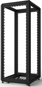 29 U cabinet rack, mobile, (H x W x D) 1400 x 600 x 600 mm, steel, black gray, 20630-203