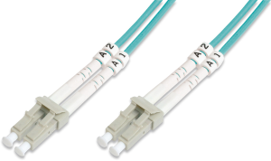 FO patch cable, LC to LC, 20 m, OM3, multimode 50/125 µm