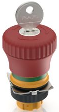 Emergency stop, rotary release, mounting Ø  22.3 mm, unlit, 1.30.243.701/0300
