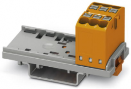 Distribution block, push-in connection, 0.14-4.0 mm², 6 pole, 24 A, 8 kV, orange, 3273018