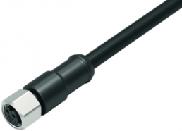 Sensor actuator cable, M12-cable socket, straight to open end, 1.85 m, PUR, black, 77 8730 0000 30709-0185