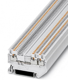 Through terminal block, push-in connection, 0.14-1.5 mm², 3 pole, 17.5 A, 6 kV, white, 3208158