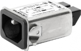 IEC plug C14, 50 to 60 Hz, 15 A, 250 VAC, faston plug 6.3 mm, 5123.2307.0