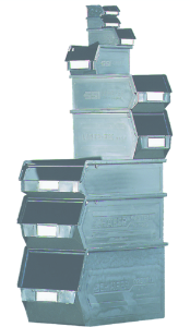 ESD Storage view box, black, (L x W x D) 200 x 140 x 121 mm, H-197 6052