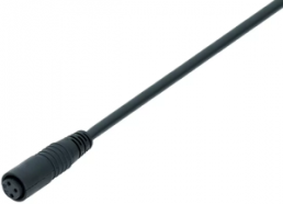 Sensor actuator cable, M8-cable socket, straight to open end, 3 pole, 2 m, PUR, black, 2 A, 79 3410 12 03