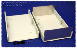 ABS device enclosure, (L x W x H) 250 x 160 x 76 mm, light gray (RAL 7035), IP54, 1598GGY