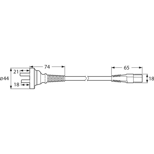 PRC/3-H05VVF3G100-C13/2,50M SW9005 FELLER Power Cords Image 2