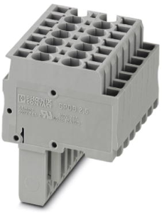 Plug, spring balancer connection, 0.08-4.0 mm², 7 pole, 24 A, 6 kV, gray, 3040465