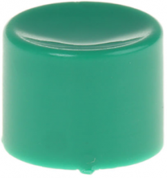 Snap-on lever cap, round, Ø 10 mm, (H) 7.5 mm, green, for pushbutton switch, U483