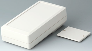 ABS handheld enclosure, (L x W x H) 195 x 101 x 59 mm, gray white (RAL 9002), IP65, A9074127
