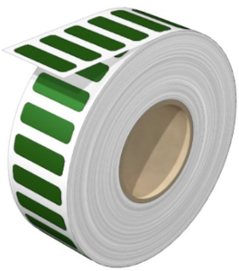 Polyester Device marker, (L x W) 27 x 8 mm, green, Roll with 1000 pcs