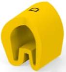 PVC cable maker, imprint "D", (L) 6 mm, max. bundle Ø 12.7 mm, yellow, EC1640-000