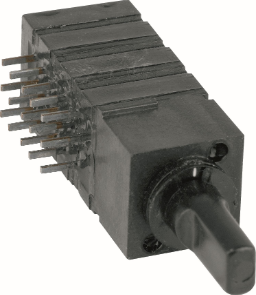 Step rotary switches, 2 pole, 4 stage, 30°, On-On, interrupting, 500 mA, 60 V, 1843.3232