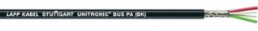 Polyurethane System bus cable, profibus, 2-wire, 0.1 mm², black, 2170235/100