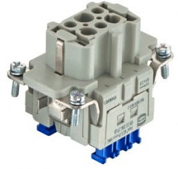 Socket contact insert, 6B, 6 pole, equipped, cage clamp terminal, with PE contact, 09332062748