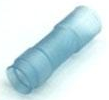 Butt connector with heat shrink insulation, 0.25-2.5 mm², AWG 22 to 14, transparent blue, 15 mm