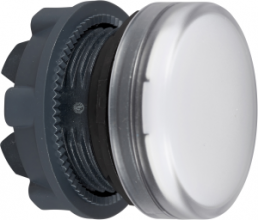 Signal light, waistband round, white, front ring black, mounting Ø 22 mm, ZB5AV01