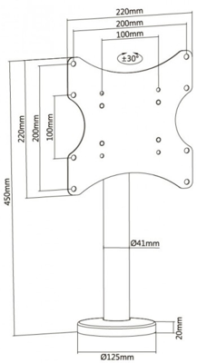ICA-LCD-316S EFB-Elektronik Monitor mount Image 2