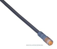 Sensor actuator cable, M8-cable socket, straight to open end, 5 pole, 10 m, PVC, black, 3 A, 934871015
