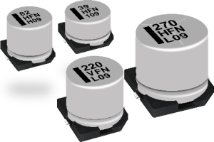 Electrolytic capacitor, 10 µF, 16 V (DC), SMD, Ø 4 mm