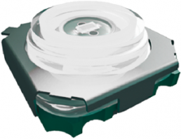 Short-stroke pushbutton, 1 Form A (N/O), 50 mA/28 V, illuminated, white, actuator (transparent), 4 N, SMD