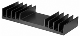 Extruded heatsink, 37.5 x 94 x 14.5 mm, 4.75 to 2.8 K/W, black anodized