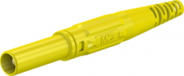 4 mm plug, screw connection, 2.5 mm², CAT III, yellow, 66.9196-24