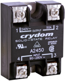 Solid state relay, 280 VAC, instantaneous switching, 90-280 VAC, 25 A, PCB mounting, A2425-10