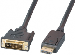 DisplayPort/DVI 24+1 cable,A-A St-St, 3m, black