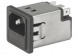 IEC plug C14, 50 to 60 Hz, 1 A, 250 VAC, 2 W, 11 mH, faston plug 6.3 mm, 5200.0143.3
