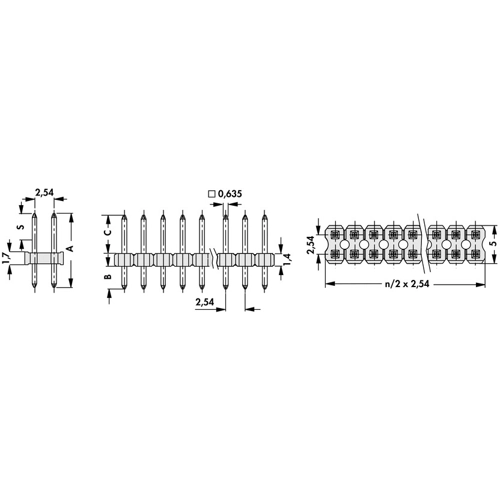 SLL P2 112 72 G Fischer Elektronik PCB Connection Systems Image 3