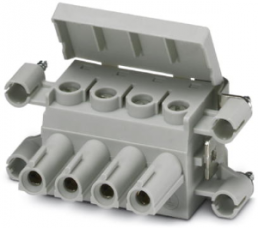Socket contact insert, VC2, 4 pole, equipped, screw connection, with PE contact, 1607467
