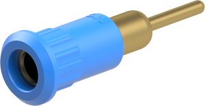 4 mm socket, round plug connection, mounting Ø 8.2 mm, blue, 64.3012-23