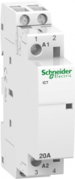 Installation contactor, 2 pole, 20 A, 250 VAC, 2 Form A (N/O), coil 240 VAC, screw connection, A9C22722