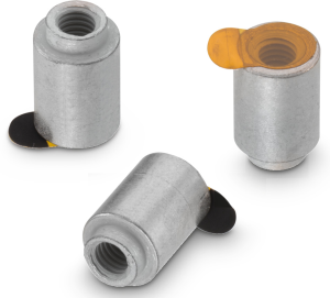 SMD spacer sleeve, internal thread, M3, 12.4 mm, steel