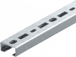DIN rail, perforated, 18 mm, W 35 mm, steel, strip galvanized, 1104357