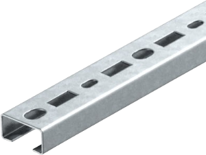 DIN rail, perforated, 18 mm, W 35 mm, steel, strip galvanized, 1104403