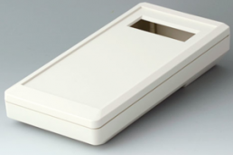 ABS handheld enclosure, (L x W x H) 252 x 121 x 50 mm, gray white (RAL 9002), IP65, A9075217