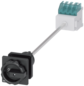 Main switch, Rotary actuator, 3 pole, 16 A, 690 V, (W x H x D) 67 x 84 x 451.5 mm, front installation/DIN rail, 3LD2044-0TK51