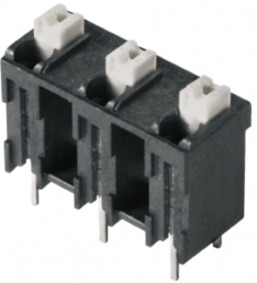 PCB terminal, 2 pole, pitch 7.62 mm, AWG 28-14, 12 A, spring-clamp connection, black, 1874750000