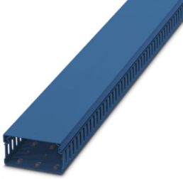 Wiring duct, (L x W x H) 2000 x 80 x 40 mm, Polycarbonate/ABS, blue, 3240599