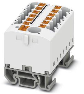 Distribution block, push-in connection, 0.14-4.0 mm², 13 pole, 24 A, 8 kV, white, 3274200