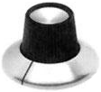 Button, cylindrical, Ø 29.7 mm, (H) 17 mm, black, for rotary switch, 9-1437624-4