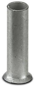 Uninsulated Wire end ferrule, 0.75 mm², 6 mm long, DIN 46228/1, silver, 3200221