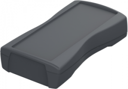 ABS handheld enclosure, (L x W x H) 119.3 x 64.9 x 26.5 mm, gray (RAL 7024), IP40, 82400124