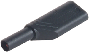 4 mm plug, screw connection, 0.5-1.5 mm², CAT II, black, LAS S WS SW