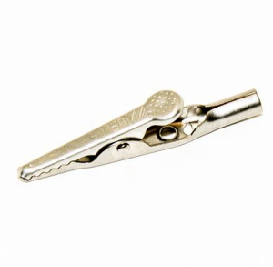 Alligator clip, Solder/crimp connection, Steel, nickel-plated, 10 A, 50,1 mm, BU-60