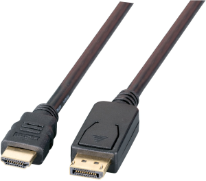DisplayPort/HDMI cable 4K60Hz,A-A St-St, 1m, black