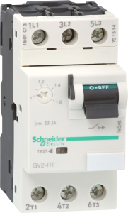 Transformer circuit breaker, 3 pole, 1 to 1.6 A, 1 kW, 1.6 A, screw connection, GV2RT06